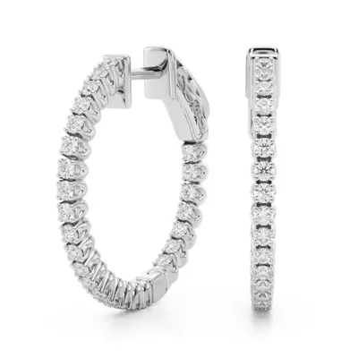 Classic Inside-Out Pavé Lab Diamond Hoop Earrings (1/2 ct. tw.)